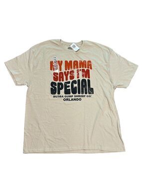 NWT Bubba Gump Shrimp Co Orlando Retro My Mama Says I'm Special in Sand Size XXL